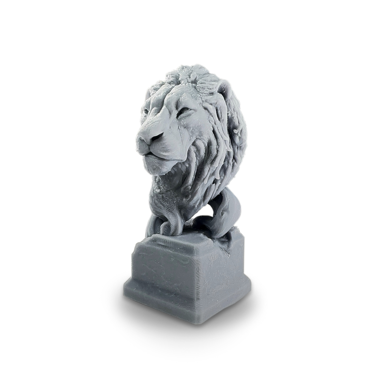 3D Resin-Printed Lion Head Sculpture – Realistic and Detailed Design, Rzeźba Głowy Lwa z Żywicy 3D – Realistyczny i Szczegółowy Projekt